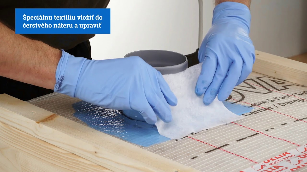 Napojenie potrubného prestupu cez parozábranu s DELTA®-LIQUIXX