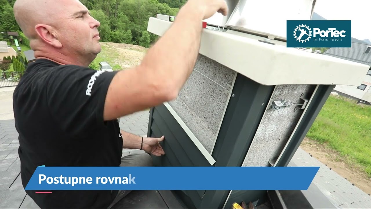 Montáž kazetového oplechovania komína HOK