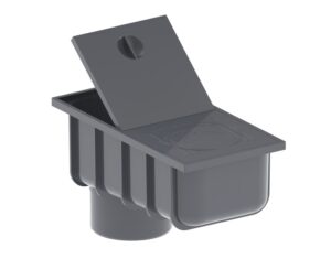 Studnička (kanalizačná vpusť) hranatého zvodu PVC KROP antracit