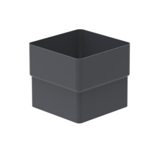 KROP spojka zvodovej rúry hranatá oceľ antracit RAL 7016