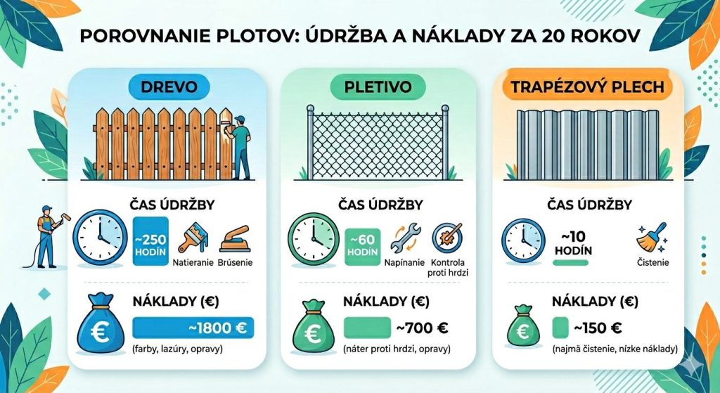 Porovnanie životnosti a údržby materiálov na plot