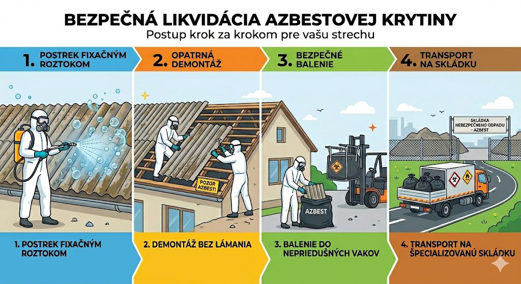 Správny postup likvidácie azbestu pri rekonštrukcii starej strechy